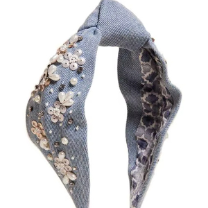 Bandeau de cheveux en perles fait main de luxe, accessoire de cheveux élégant pour femmes pour les occasions spéciales à prix avantageux - Product Image 1