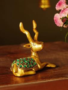 Majestic Brass <b>Elephant</b> Figurine Handcrafted Sculpture For Desk Side <b>Table</b> Hallway Mantel Modern Decorative Art Piece - Product Image 3