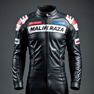Traje de moto de cuero de carreras | Malik Raza | Logos de Club de tamaños de colores personalizados | Pedidos a granel de presupuesto - Product Image 6