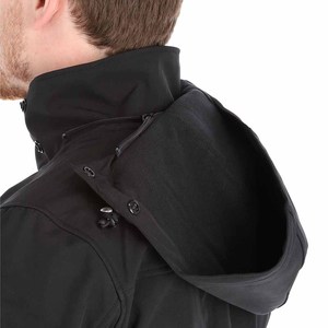 Polyester/Nylon Canvas Bomber Jacket Lightweight Windbreaker Autumn Warm Knit with Pockets Front Logo Zipper Hooded Men's - Product Image 5