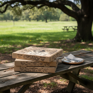 High Quality Eco-Friendly <b>Pizza</b> <b>Box</b> Kraft Paper Packaging Microwave Safe & Customizable Dimensions for Food Service <b>Pizza</b> Chains - Product Image 6