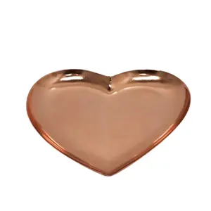 Iron Heart Decorative Tray Copper Plating New Style Decorative Accents And Serving Tray For Home Decor