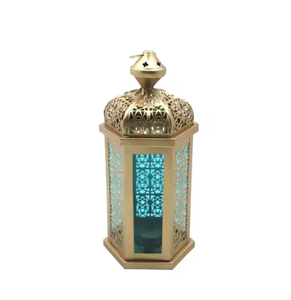 Linterna colgante para patios o jardines interiores/exteriores, farolillos de metal y vidrio, decoración de iluminación ecológica a un precio razonable - Product Image 3