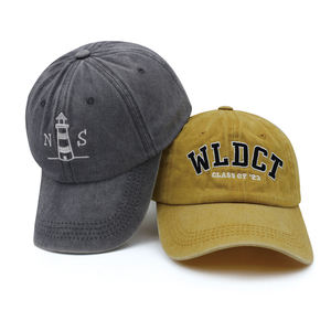 Casquette de Baseball décontractée en denim vintage vente en gros de mélange de coton/polyester respirant 5/6 panneau bord incurvé unisexe chapeau de papa en plein air - Product Image 2