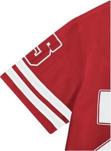 T-shirt en jersey de sport vintage personnalisé numéro 25 Streetwear de style sport rouge imprimé pour hommes impression d'équipe personnalisée disponible - Product Image 3