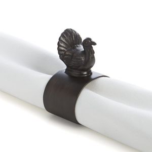 Anneau de serviette en métal décoratif, motif floral de luxe pour mariage, décoration de table à manger, support élégant et artistique, détails charmants et durables - Product Image 6