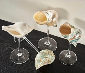 Elegantes copas de vino de conchas marinas hechas a mano para fiestas, aniversarios, resorts y restaurantes de mariscos - Product Image 4