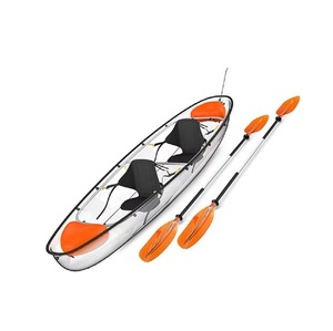 Kayak transparent pas cher avec fond transparent comme du cristal à vendre en gros, bateau à fond transparent en polycarbonate pour 2 personnes, prix d'usine - Product Image 4