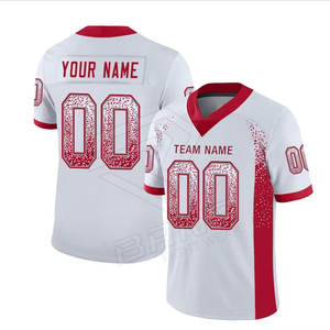 Camiseta de fútbol americano de secado rápido transpirable que absorbe la humedad con logotipo personalizado de alta calidad 100% poliéster pesado - Product Image 1