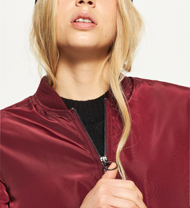 Chaqueta Bomber de Invierno para Mujer, Cómoda, con Cuello Alto, Ecológica, Resistente al Viento, Manga Larga, con Cierre, de Nanju Sports Wholesale - Product Image 4