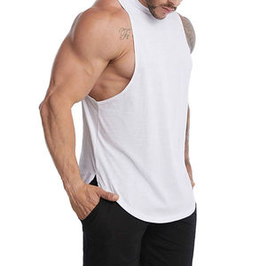 Débardeur en coton pour homme, coupe ajustée, sans manches, léger, tissu à séchage rapide, parfait pour la salle de sport - Product Image 2