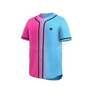 เสื้อเบสบอลซอฟต์บอลแขนสั้นแบบยูนิเซ็กซ์ คุณภาพสูง ปักโลโก้ได้ตามต้องการ ระบายอากาศได้ดี แห้งเร็ว ผลิตจากโพลีเอสเตอร์ 100% - Product Image 1