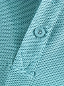 เสื้อโปโลลายทางสำหรับผู้ชายเสื้อตัวในแบบลำลองแขนสั้นระบายอากาศได้ดี - Product Image 4