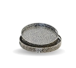 Plateau de service en incrustation d'os et de résine multicolore, qualité supérieure, personnalisé, plateau de service pour le petit-déjeuner du Ramadan, fruits secs, rangement - Product Image 6