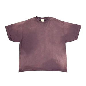T-shirt vintage streetwear pour homme, personnalisé, coupe oversize, 100% coton respirant, délavé à l'acide et à la pierre, effet vieilli, grande taille - Product Image 4