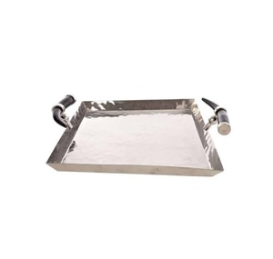 Plateau de service en fer forgé moderne fait main, design unique, taille/couleur/logo personnalisables, haute qualité, décoration intérieure, service de fruits pour mariage, vente en gros - Product Image 3