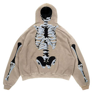 Sweat à capuche court surdimensionné pour hommes de haute qualité 430gsm coton lourd sans fil 100% coton saison d'hiver - Product Image 2