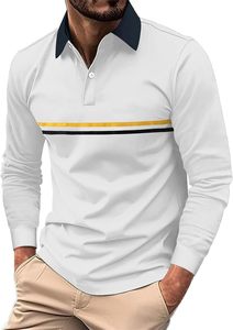 Latest Fashion Custom Men's for Polo <b>Shirts</b> New Color Block <b>Short</b> <b>Sleeves</b> <b>Button</b>-<b>up</b> Classic Knitted T-<b>Shirt</b> Wholesale - Product Image 2