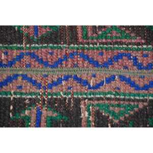 Turkish 1.6x10.7 ft Rug, <b>Runner</b> Vintage Rug, <b>Red</b> Bordered Wool Rug - Product Image 5