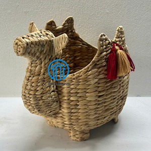 ตะกร้าอูฐผักตบชวาประดับตกแต่งบ้านสำหรับตกแต่งบ้านหัตถกรรมเวียดนาม - Product Image 1