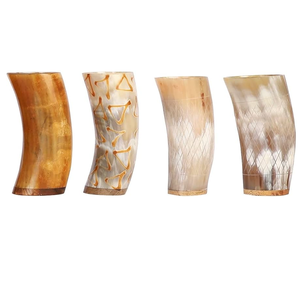 Verre à corne de buffle de qualité supérieure Design en laiton Verre à bière Design luxueux Artisanat Vente la plus vendue - Product Image 5