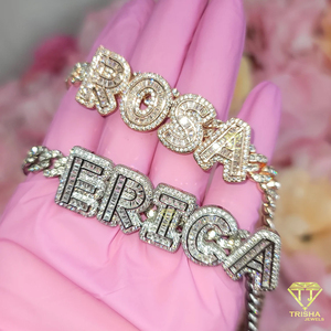 Colgante de placa de identificación personalizado de lujo con diamantes cultivados en laboratorio VVS en plata de ley 925 Iced Out Hip Hop Bling Jewelry - Product Image 2