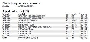(Fabriqué au Japon) Bando Belt Aprilia Habana Scarabeo 50, Suzuki Katana 50, 774, 18.4, AP2MCA000014 / 27601-06F01, 9920440 - Product Image 4