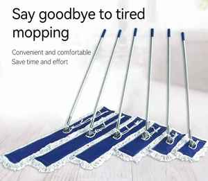 Recharges de tête de balai plat en coton robuste et durable, écologiques, auto-essorage, pour usage domestique, hôtelier et en restauration - Product Image 1