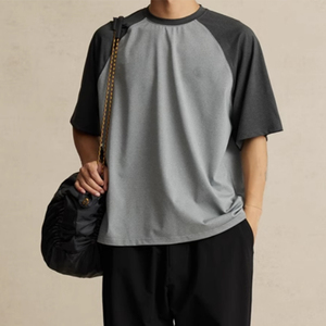 Camisetas informales para hombre, manga corta de peso pesado de alta calidad, cuello 0, material de bambú suave transpirable, colores sólidos 3D 2025 - Product Image 4