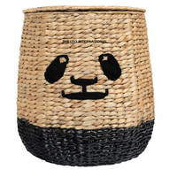 Panier en rotin rectangulaire naturel fait à la main de qualité supérieure, panier en rotin tressé pour la maison, panier de rangement pour cadeaux avec poignée