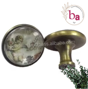 Boutons de couverture en verre cristal en métal et poignée de traction pour armoires de cuisine commodes salon hôtel entrepôt et usage extérieur - Product Image 1