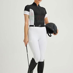 Fabricant OEM personnalisé, logo personnalisé, chemise de spectacle d'équitation professionnelle pour femmes, imperméable, coupe-vent, spandex/polyester - Product Image 4