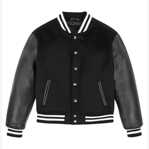 Chaqueta Varsity Personalizada para Hombre, Logotipo Bordado Premium, Apliques y Parches de Chenille, Corte Holgado, Estilo Letterman - Product Image 3