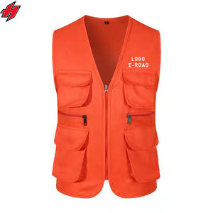 2025 été bénévole gilet pas cher en gros 100% Polyester Logo personnalisé toile outil travail en plein air gilet - Product Image 4