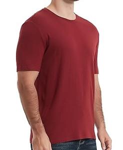 T-shirts à manches courtes pour homme en laine mérinos 100% couleur personnalisée, coupe classique, col rond, anti-boulochage et séchage rapide - Product Image 4