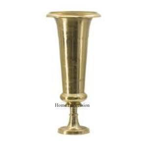 Los últimos jarrones de trompeta de metal resistente, centros de mesa de boda de lujo chapados en oro y decoraciones de mesa, llegadas - Product Image 1