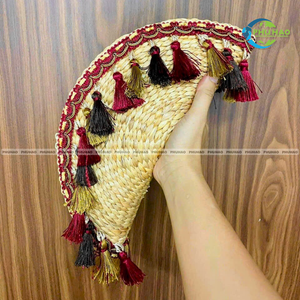 Natural BAMBOO <b>HANDBAG</b> with Cotton <b>Liner</b> Lightweight and Trendy Eco Bag Summer Ladies Bag for Women Vietnam - Product Image 4