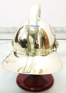 Casque de pompier vintage en laiton brillant, finition naturelle polie, casque de chef de brigade, casque de pompier, casque portable pour les officiers des pompiers - Product Image 4