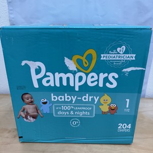 Couches jetables Pampers Baby Dry - Paquet de 204. Taille 1. 8-14 lb - Product Image 1
