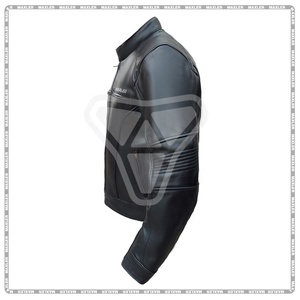 Blouson en cuir grande taille pour homme, haute qualité, nouvelle collection, coupe-vent, fermeture éclair, respirant, pour moto et course automobile - Product Image 2
