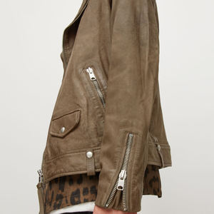 Chaqueta de Cuero para Hombre, Diseño 2026, Piel de Oveja de Alta Calidad, Cuello Alto, Logotipo Personalizado, Venta al Por Mayor a Precio Económico - Product Image 3