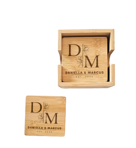 Sous-verres en bois d'acacia naturel faits à la main pour la vaisselle et la cuisine, hôtel, restaurant, boissons, thé - Product Image 1