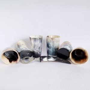 Luxury Branded Customized Handcrafted Natural Drinking Horn <b>Shot</b> <b>Glass</b> High Polished Viking Animal Style India Carved Technique - Product Image 1