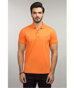Polo en coton à manches courtes jaune pour homme, couleur unie, décontracté, respirant, tissage Oxford, coupe classique - Product Image 3