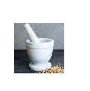 Ensemble de mortier et de pilons en marbre blanc pur Durable et facile à utiliser et de forme ronde et de couleur blanche et à vendre - Product Image 6