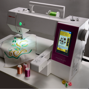 USHA Bandhan Memory Craft 450E Computerized <b>Sewing</b> <b>Machine</b> with Digitizer Jr 6/9/12 Needles 2 Heads 1200 Rpm Speed for Home Use - Product Image 2
