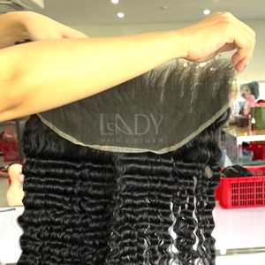 Meilleure qualité, extensions de cheveux vietnamiens vierges Remy alignées sur les cuticules, couleur naturelle soyeuse, trame ondulée profonde - Product Image 4