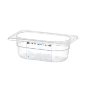 Contenitore Gastronorm 0.6L Trasparente 1/9 GN HENDI per Conservazione Alimenti 176x108x65mm - Product Image 1