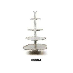 Support à gâteau à 4 niveaux en aluminium argenté de meilleure qualité pour la fête de mariage à la maison fête d'anniversaire fête d'anniversaire et décor de douche à bride - Product Image 1