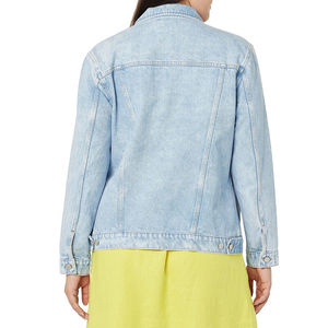 Veste en jean tricotée décontractée pour femmes de haute qualité, à manches longues, bleue, grande taille, vente en gros - Product Image 5